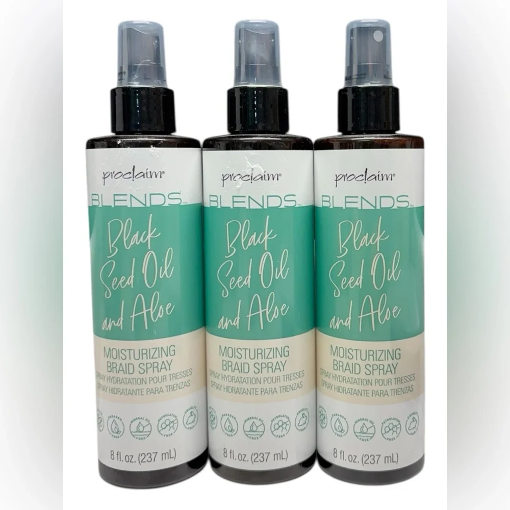 (3) Proclaim Blends Moisturizing Braid Spray Black Seed Oil & Aloe 8oz
